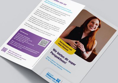 Falzflyer der Regionalen Diakonie Oberhessen