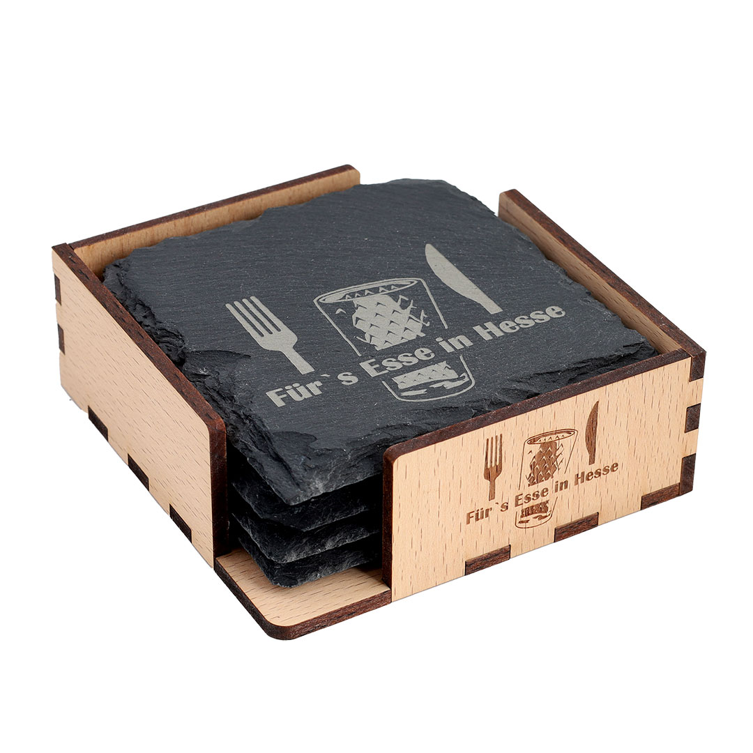 Schieferuntersetzer – Für's Esse in Hesse