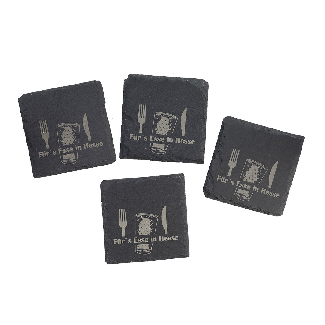 Schieferuntersetzer – Für's Esse in Hesse